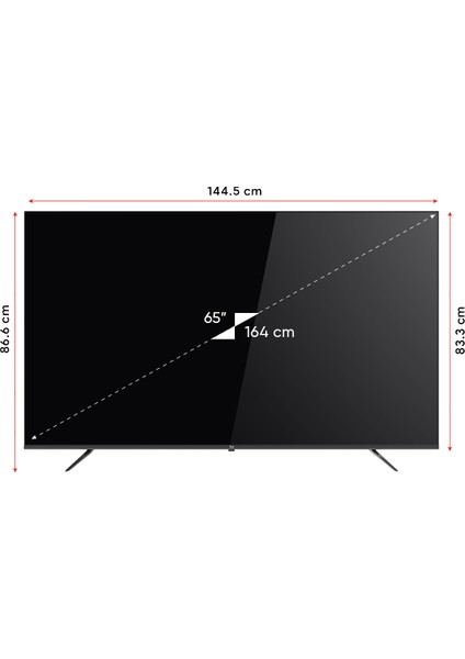YE-65GFSG8 65" 165 Ekran 4K Ultra HD Google QLED TV