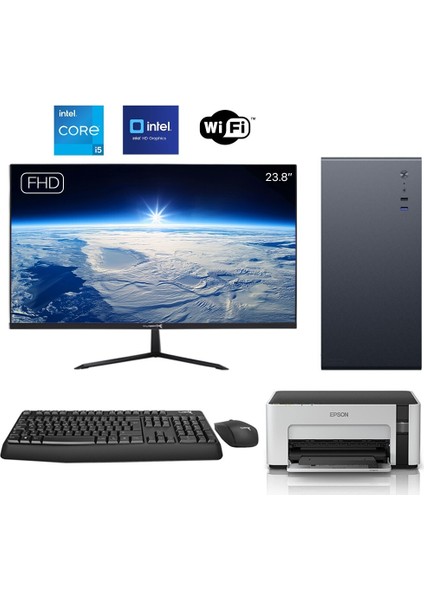 Tx6142 i7 4770 16GB Ram 512GB SSD 23.8 inç FHD Monitör WiFi + YAZICI Ofis Hazır Sistem