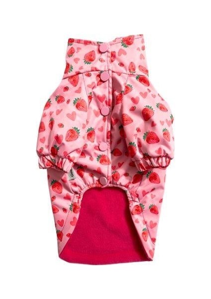 Çilekli Polarlı Küçük Irk Köpek Yağmurluğu fiyatları