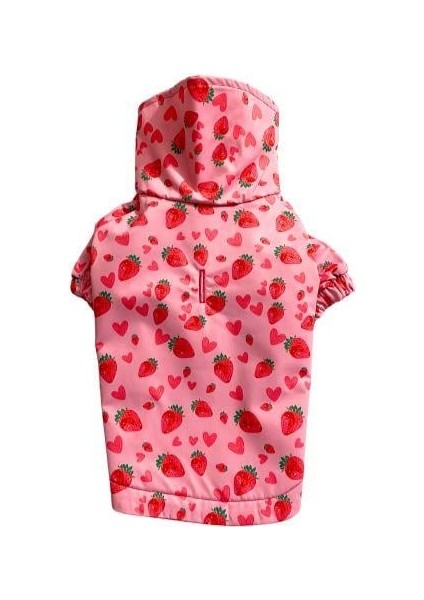 Çilekli Polarlı Küçük Irk Köpek Yağmurluğu indirimleri