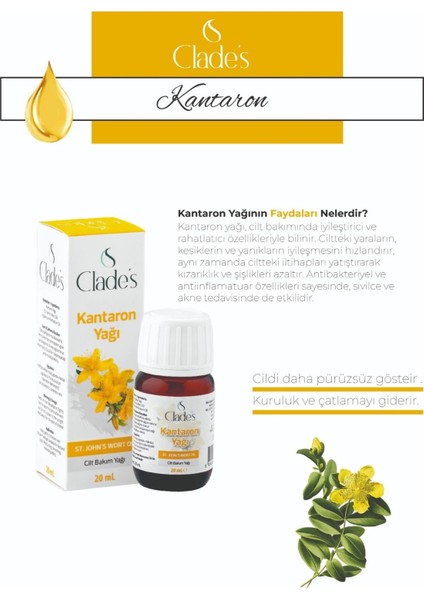 Kantaron Yağı 20 ml - Cilt Bakım Yağı Centaury Oil fiyatları
