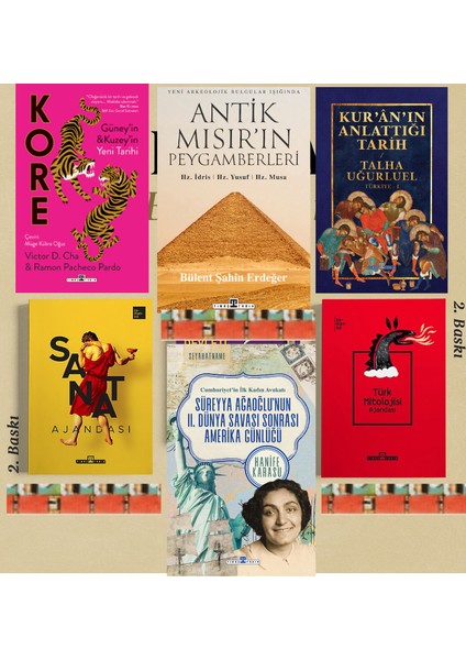 Kuranın Anlattığı Tarih / Kore / Sanat Ajandası / Türk Mitolojisi Ajandası (Fleksi Cilt) (6 Kitap)