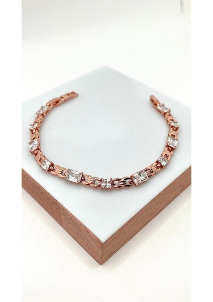 Rose Gold Zirkon Taşlı Vip Bileklik fiyatları