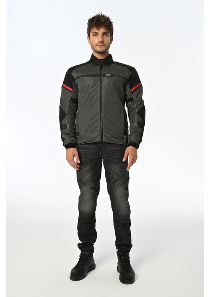 Riva Siyah Gri Kırmızı Mont fırsatları