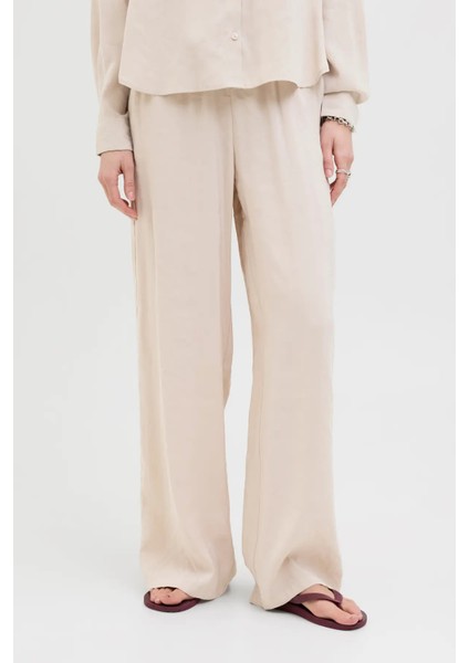 Kadın Jxfıe Rahat Kalıp Beli Lastikli ve Ip Detaylı Pantolon 12270928 Bej fiyatları