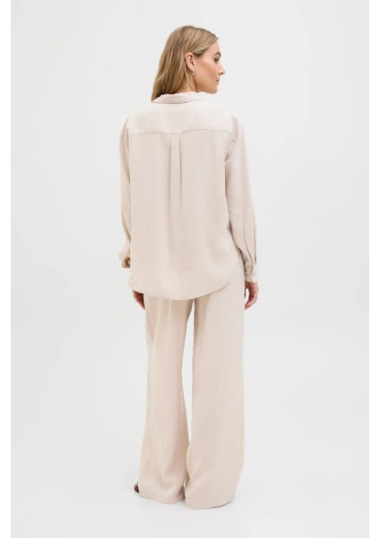 Kadın Jxfıe Rahat Kalıp Beli Lastikli ve Ip Detaylı Pantolon 12270928 Bej indirimleri