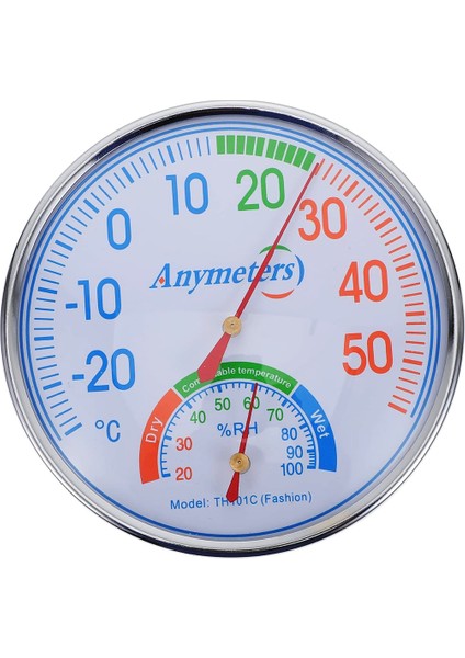 Analog Termometre Isı ve Nem Ölçer Sauna Sıcaklık Ölçme Derece Gösterge Pilsiz Mekanik Düz 1 Adet fırsatları
