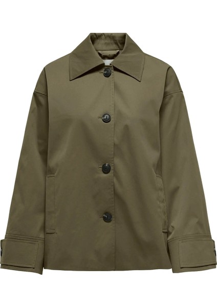 Kadın Onleja Ayarlanabilir Manşetli Düğmeli Kısa Ceket 15336404 Haki