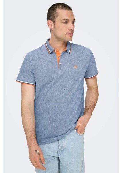 Erkek Onsfletcher Polo Yaka %100 Pamuk T-Shirt 22024827 Mavi fiyatları