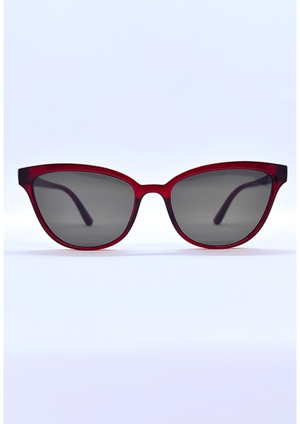 Retro Cateye Bordo Çerçeveli Kadın Güneş Gözlüğü