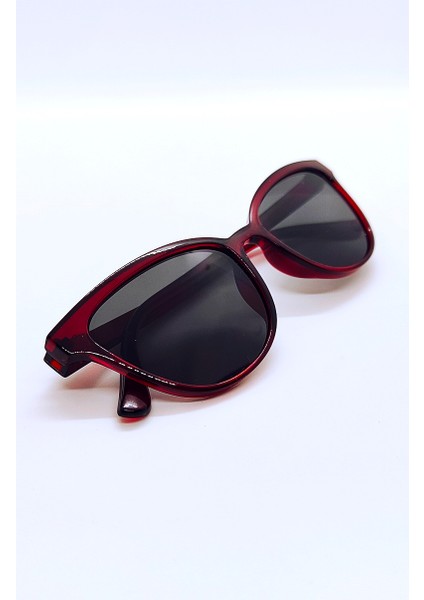 Retro Cateye Bordo Çerçeveli Kadın Güneş Gözlüğü fiyatları