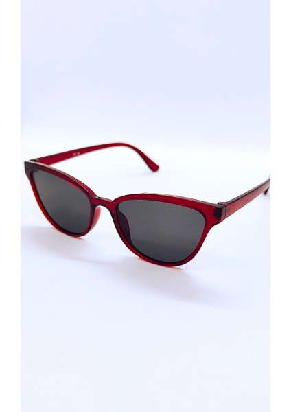 Retro Cateye Bordo Çerçeveli Kadın Güneş Gözlüğü indirimleri