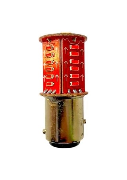 Stop Ampül Çift Duy Şaşı 12V 30 Çakarlı Kayar Kırmızı