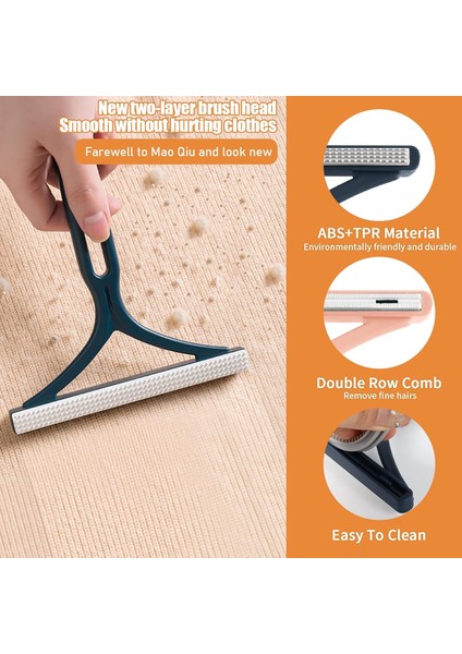 Silikon Çift Taraflı 3'Lü Kedi Köpek Kıl Tüy Temizleyici Tarak Kazak Hali Tiftik Toz Toplayıcı 3 Renk fırsatları