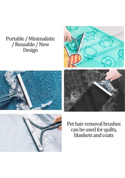 Silikon Çift Taraflı 3'Lü Kedi Köpek Kıl Tüy Temizleyici Tarak Kazak Hali Tiftik Toz Toplayıcı 3 Renk