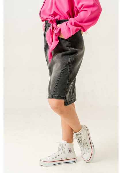 Kız Çocuk Arkası Uzun Kot Etek 2952 fiyatları