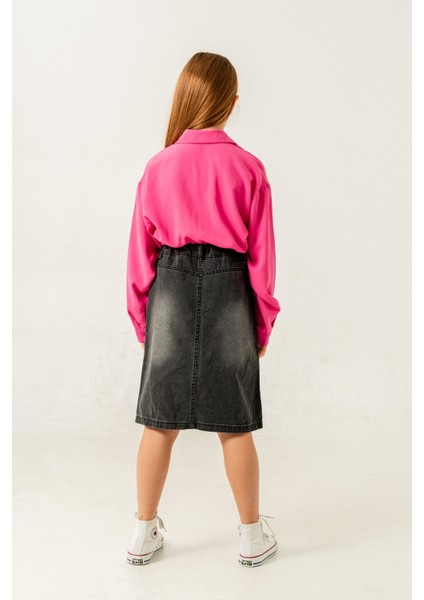 Kız Çocuk Arkası Uzun Kot Etek 2952 fırsatları