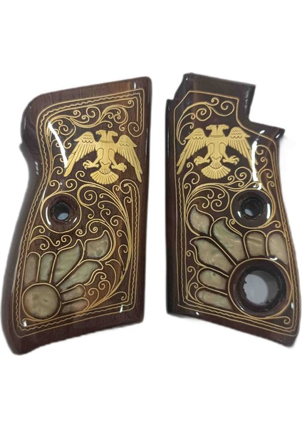 Düğmeli Beretta Tek Düğmeli Mod 70 Işlemeli Kabze