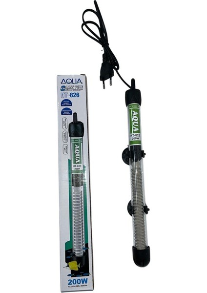 Isıtıcı Akvaryum HT-826 200W Aqua [tek Camlı]