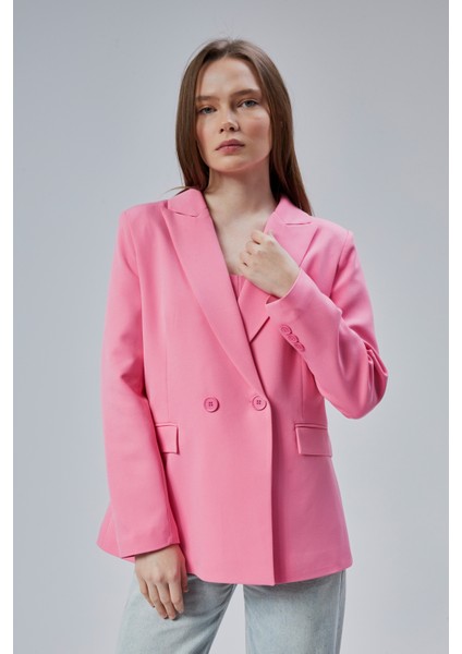 Kadın Salaş Kesim Astarlı Dokuma Blazer Ceket fiyatları