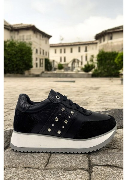 D25YA-560 Siyah Kadın Sneaker Deri Tam Ortopedik Casual Günlük Ayakkabı fiyatları