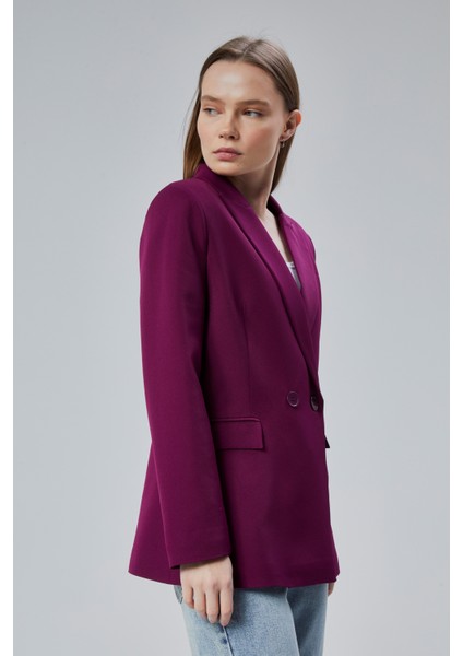 Kadın Salaş Kesim Astarlı Dokuma Blazer Ceket indirimleri