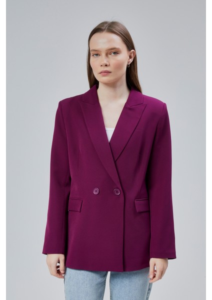 Kadın Salaş Kesim Astarlı Dokuma Blazer Ceket fiyatları