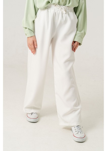 Kız Çocuk Paça Pensli Keten Pantolon 2566 fiyatları