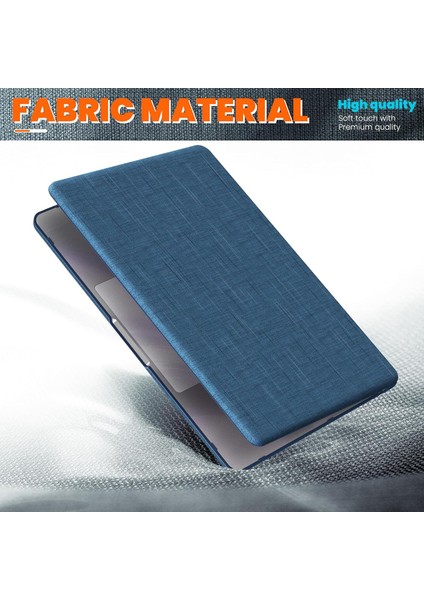 Apple MacBook Air 13.6 M3 2024 Katlanabilir Standlı Kumaş Görünümlü Business Design Kapak Kılıf A3113
