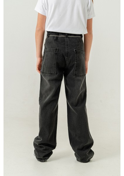 Kız Çocuk Paça Katlı Kot Pantolon 2184 fiyatları