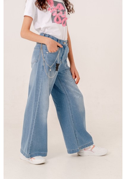 Kız Çocuk Bol Basic Kot Pantolon 2183 fiyatları