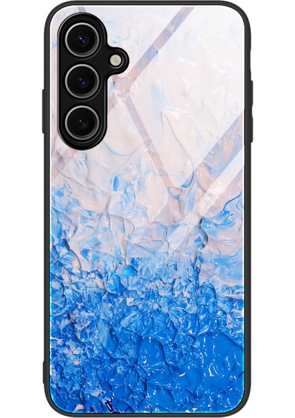 Samsung Galaxy S25+ Kılıf Mermer Desenli Temperli Cam+Pc+Tpu Telefon KILIFI-DL07 (Yurt Dışından)