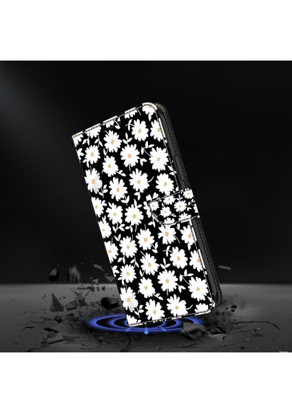 Samsung Galaxy A16 5g/4g Kılıf Manyetik Toka 3D Desenli Deri Cüzdan Telefon Kapağı-Çiçekli (Yurt Dışından)