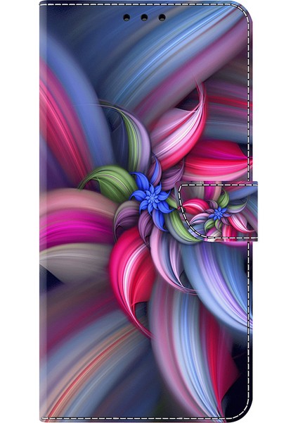 Samsung Galaxy S25+ Kılıf 3D Desenli Pu Deri Cüzdan Telefon Kılıfı Standlı-Renkli Çiçekler (Yurt Dışından) indirimleri