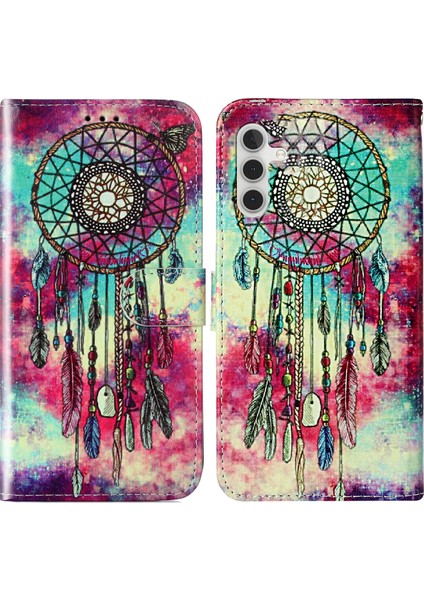 Samsung Galaxy A36 5g Kılıf Desenli Pu Deri Flip Telefon Kapağı-Dream Catcher (Yurt Dışından)