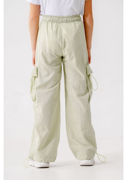 Kız Çocuk Beli Lastikli Kargo Pantolon 2572 fırsatları