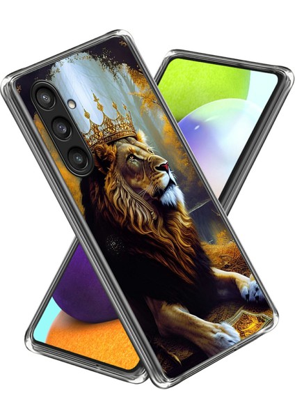 Samsung Galaxy S24 Fe Kılıf Desen Baskı Tpu Telefon Arka Kapak-Aslan Kral (Yurt Dışından)