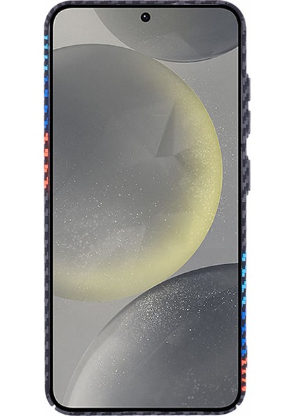 Samsung Galaxy S24 Kılıf Magsafe ile Uyumlu Karbon Fiber Doku Su Transferli Pc Telefon Kılıfı-Bebek Mavisi+Koyu Mavi+Kırmızı (Yurt Dışından) fiyatları