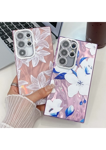 Samsung Galaxy S24 Ultra Kılıf Elektroliz Imd Tpu + Pc Telefon Arka Kapak Cam Lens Filmi-Fl7 Için (Yurt Dışından) modelleri