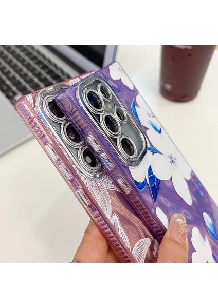 Samsung Galaxy S24 Ultra Kılıf Elektroliz Imd Tpu + Pc Telefon Arka Kapak Cam Lens Filmi-Fl7 Için (Yurt Dışından) fırsatları