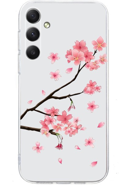 Samsung Galaxy S24 Kılıf Desenli Baskı Darbeye Dayanıklı Yumuşak Tpu Telefon Kapağı-Erik Çiçeği (Yurt Dışından) fiyatları