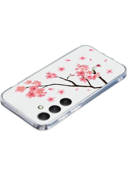 Samsung Galaxy S24 Kılıf Desenli Baskı Darbeye Dayanıklı Yumuşak Tpu Telefon Kapağı-Erik Çiçeği (Yurt Dışından) modelleri