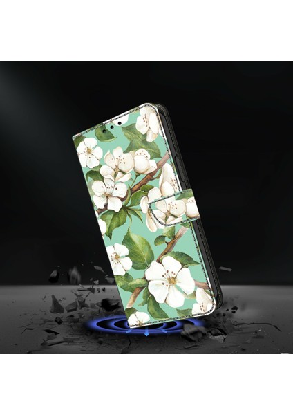 Samsung Galaxy A56 5G/A36 5g Kılıf Desen Baskı Anti-Drop Deri Cüzdan Telefon Kapağı-Suluboya Çiçekler Için (Yurt Dışından) indirimleri