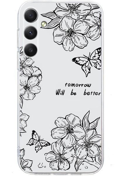 Samsung Galaxy A16 5g/4g Kılıf Desen Baskı Darbeye Dayanıklı Yumuşak Tpu Telefon Kapağı- Çiçeği (Yurt Dışından)