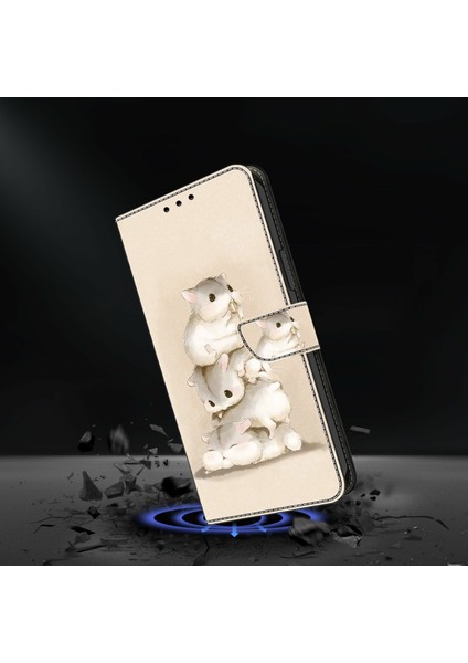 Samsung Galaxy A25 5g (Global) (161.0 x 76.5 x 8.3mm) Kılıf Desen Baskı Düşmeyi Önleyici Deri Cüzdan Telefon Kapağı-Istifleme Sincapları (Yurt Dışından) indirimleri