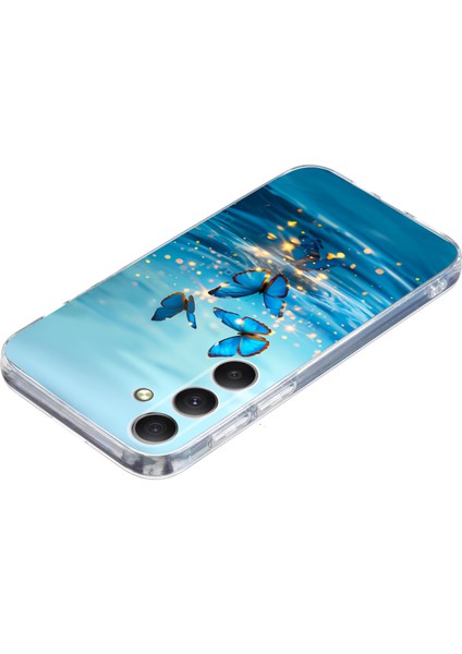 Samsung Galaxy S25 Fe Kılıf Desen Baskı Darbeye Dayanıklı Yumuşak Tpu Telefon Kapağı-Mavi (Yurt Dışından) fırsatları