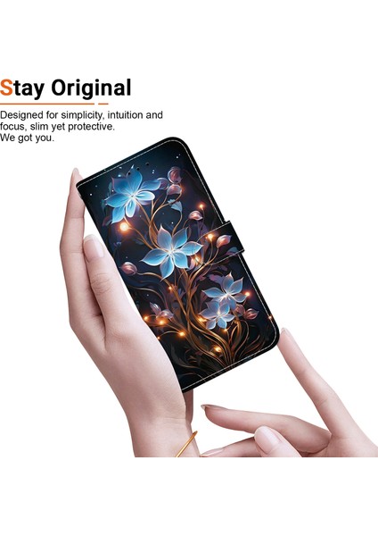 Samsung Galaxy S24 Fe Kılıf Desen Baskı Anti-Drop Deri Flip Cüzdan Telefon Kapak Kordon-Küçük Fener Çiçek Için (Yurt Dışından) indirimleri