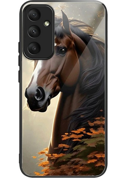 Samsung Galaxy S24 Fe Kılıf Temperli Cam Tpu Damla Korumalı Telefon Kapak Desen Baskı-At (Yurt Dışından)