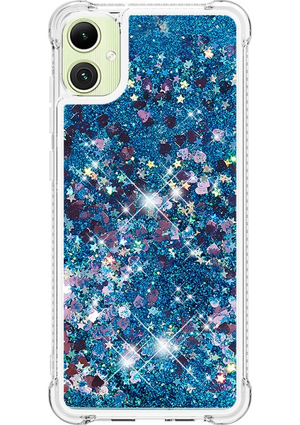 Samsung Galaxy A06 Kılıf Quicksand Anti-Drop Tpu Telefon Kılıfı-Mavi/kalpler (Yurt Dışından) modelleri