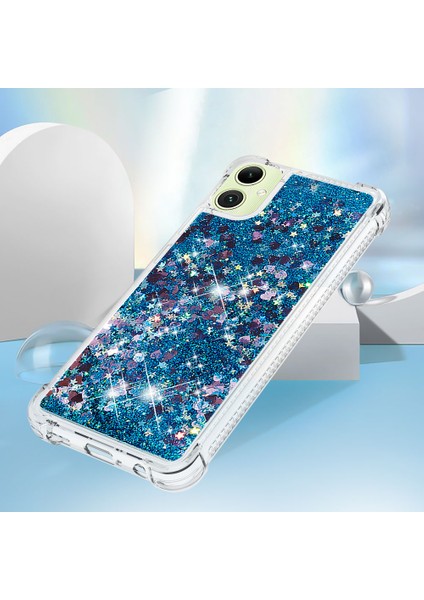 Samsung Galaxy A06 Kılıf Quicksand Anti-Drop Tpu Telefon Kılıfı-Mavi/kalpler (Yurt Dışından) indirimleri